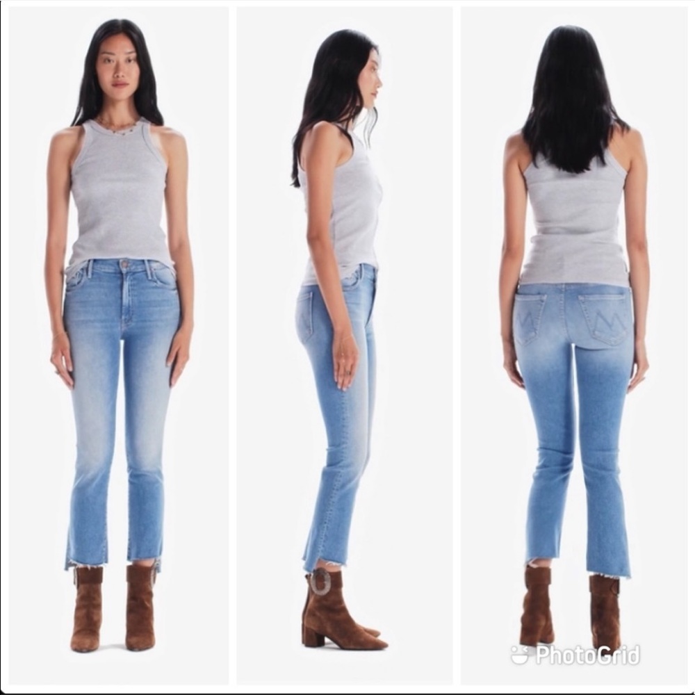 Mother denim insider crop step fray